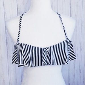*SALE* Striped Ruffle Bikini Top